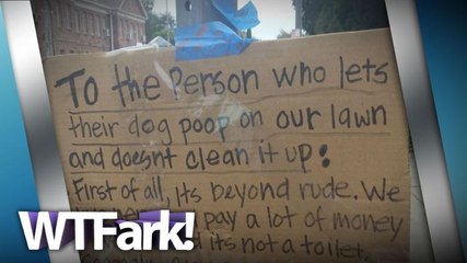 NO MORE DOG POOP! Or Else? I'm Gonna Poop On Your Car And Doorstep.