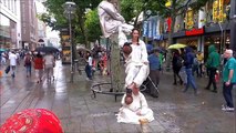 Levitation Couple Imitating Statues.
