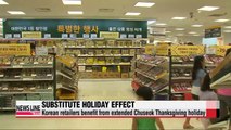 Korean retailers benefit from extended Chuseok Thanksgiving holidays