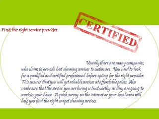 Need For Carpet Cleaning Services