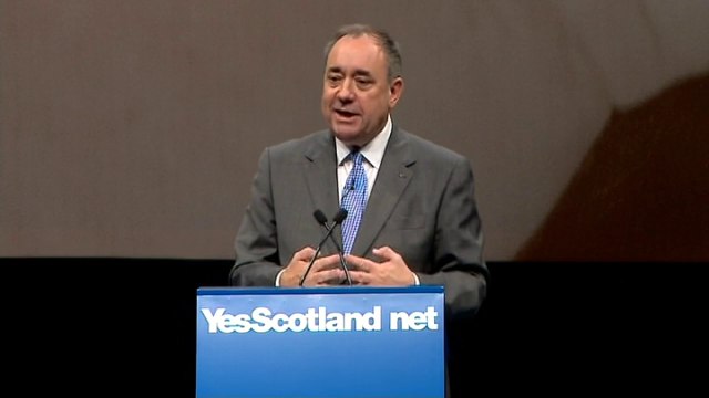 Alex Salmond heckled by BBC Political Editor Nick Robinson