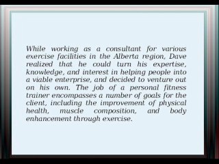 Dave Peet Calgary Is A Fitness Trainer