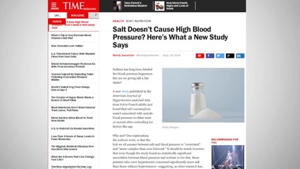 Salt And High Blood Pressure May Not Be As Closely Related As Believed