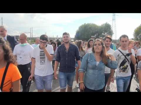 ''No puzza'' - L'arrivo del corteo alla Ecotransider (11.09.14)