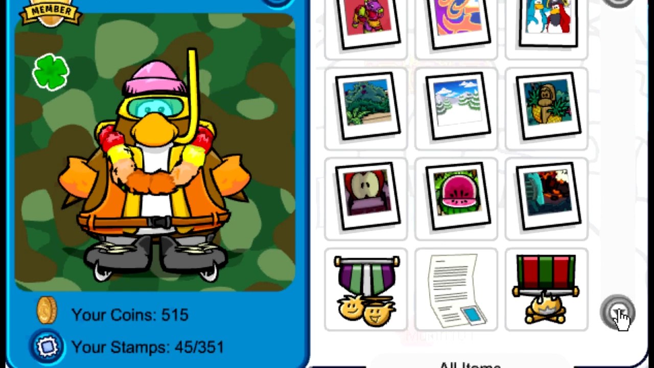 PlayerUp.com - Buy Sell Accounts - SOLD Selling Club Penguin Rare Account Red Lei, Life Jacket, Unlocks, Bling Bling, Pink Toque
