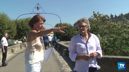 Dans les coulisses de l'émission Des Racines et des Ailes, installée depuis hier à Carcassonne et présentée par Carole Gaessler.