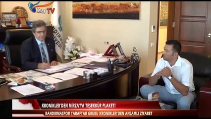 KRONİKLER’DEN MİRZA’YA TEŞEKKÜR PLAKETİ