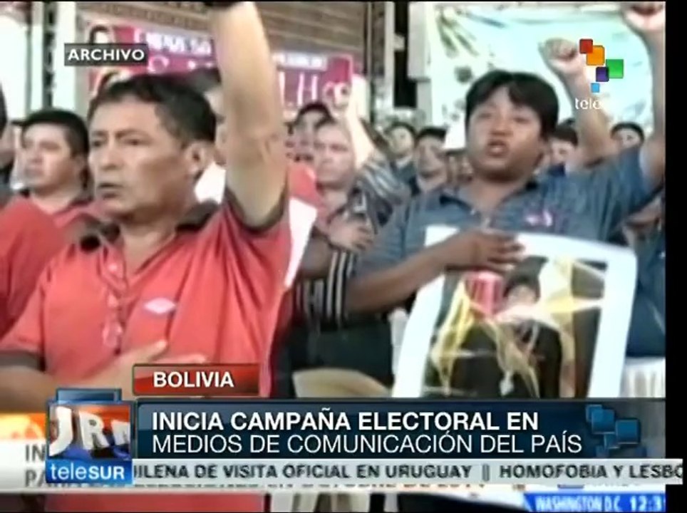 Bolivia: inicia campaña electoral en medios de comunicación