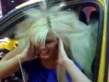 Bass for car - Mega Bass 40000 watt rms - hot blond girl and her blown hair