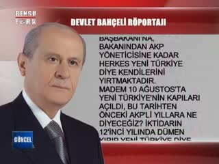 DEVLET BAHÇELİ ORTADOĞU GAZETESİ'NE KONUŞTU