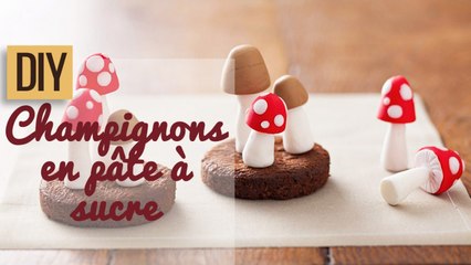 Faire des champignons en pâte à sucre - DIY cake design