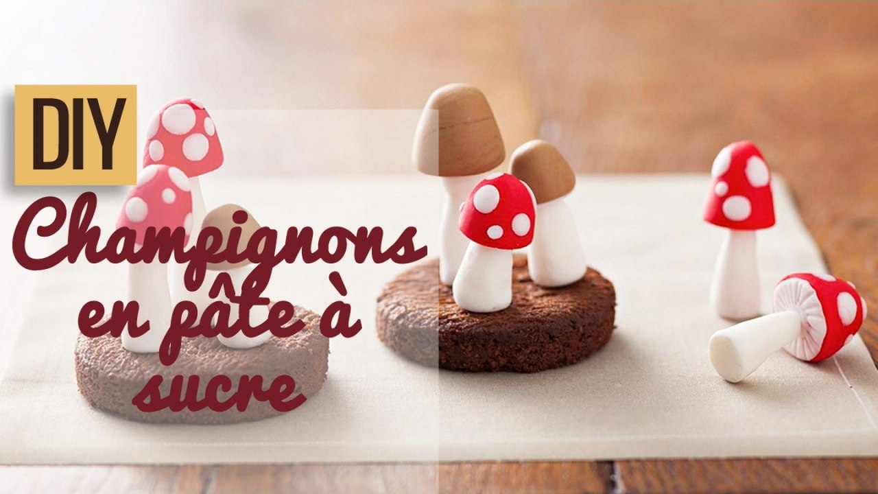 Faire des champignons en pâte à sucre - DIY cake design