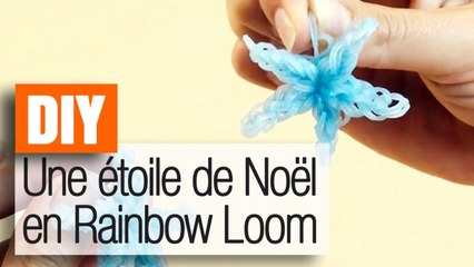 Faire une étoile en élastiques Rainbow Loom - DIY déco de Noël