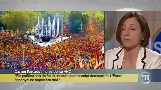 TV3 - Els Matins - Forcadell: Estem disposats a negociar la secessió; una altra data i una altra