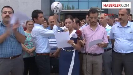 Gaziantep'te Adliye Çalışanları Eylem Yaptı