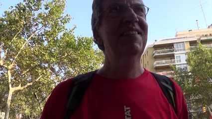 Barcelone/11 septembre 2014 Manifestation pour l'indépendance de la Catalogne, Estéve Carréra, un des 1 millions 800 000! interview par Nicolas Caudeville