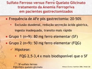 5.2 Tratamento Anemia com Ferro Oral (Cont.)