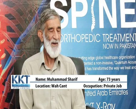After months of fragmented care at KKT Pakistan, Muhammad Sharif finds relief from NECK AND ARM PAIN