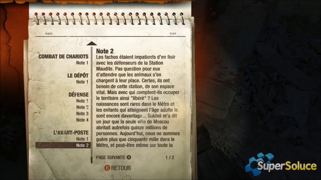 Metro 2033 Redux : Journal - L'avant-poste