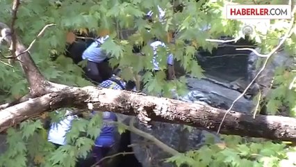 Kazdağları'nda otomobil, dere yatağına devrildi: 2 yaralı -