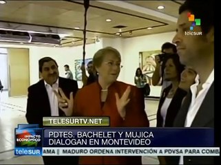 Recibe Mujica a Bachelet en Montevideo
