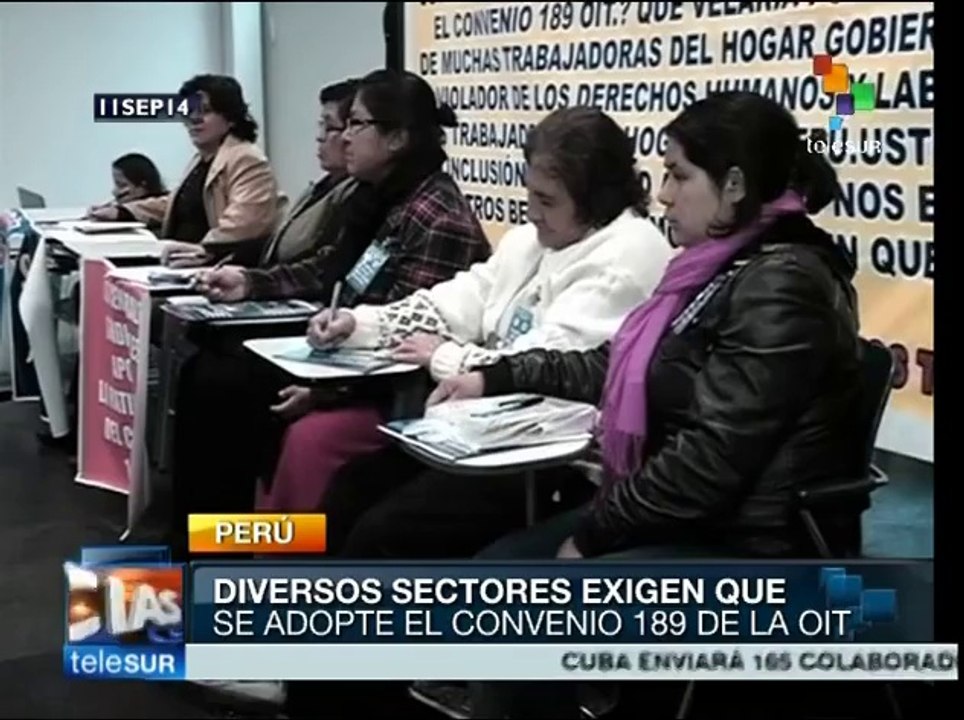 Empleadas domésticas de Perú exigen ceñirse al acuerdo 189 de la OIT