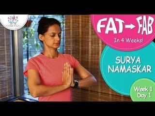 Lose Weight In 4 Weeks || Week 1 - Day 1 || Surya Namaskar