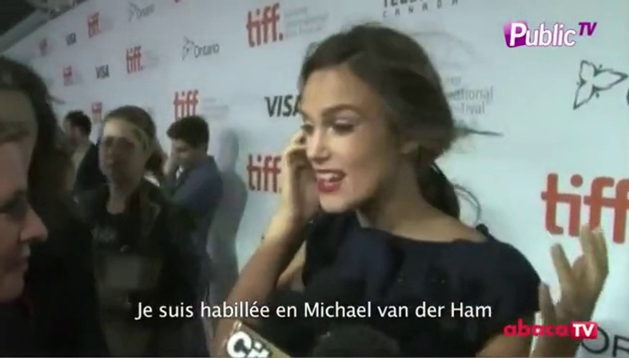 Exclu Vidéo : Keira Knightley, a failli perdre ses "tifs" en plein festival du film à Toronto (TIFF).