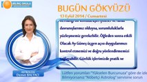 ASLAN Burcu, GÜNLÜK Astroloji Yorumu,13 EYLÜL 2014, Astrolog DEMET BALTACI Bilinç Okulu