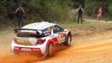 Ogier snatches late lead