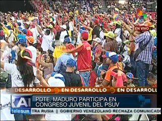 Maduro pide apoyo a jóvenes del PSUV en la lucha contra el contrabando