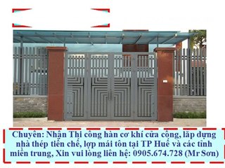 Gia công lắp dựng nhà kèo thép tại Huế(0905.674.728 Mr Sơn)