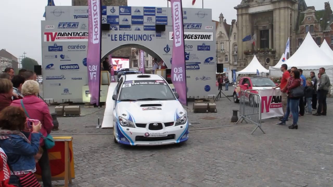 Départ du 37e rallye Le Béthunois, à Béthune