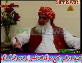 Maulana Fazal Ur Rehman On PTV interview Nukta-e-Itiraz 09 September 2014