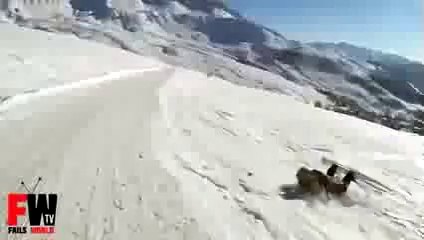 Snowboarder Faceplant - Fails World