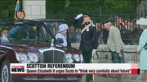 D-3 to Scottish referendum, Queen Elizabeth II says think very carefully