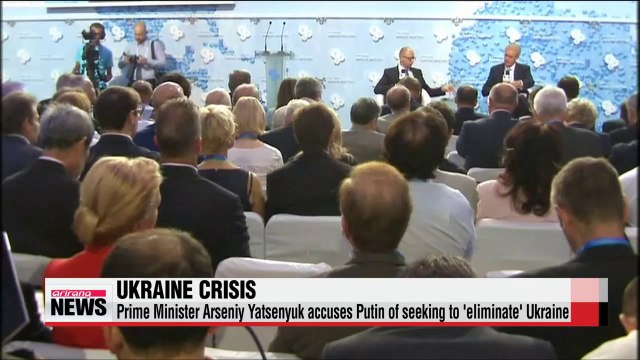 Ukraine Prime Minister accuses Putin of seeking to 'eliminate' his country