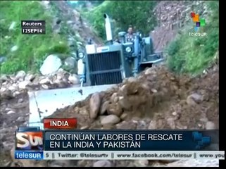 Continúan labores de rescate por inundaciones en la India
