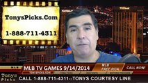 Sunday MLB TV Games Betting Previews Picks Predictions 9-14-2014