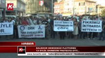 Balıkesir Demokrasi Platformu 12 Eylül Darbesini Protesto Etti…