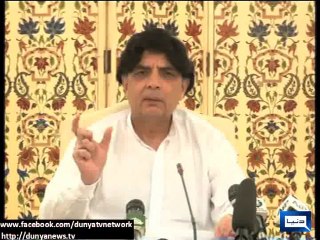 Dunya News - Demands can only be met on table, not roads: Ch Nisar