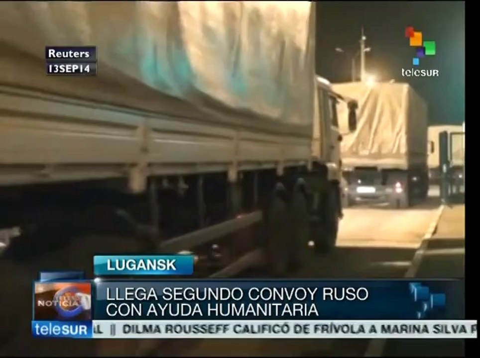 Llega a Lugansk el segundo convoy ruso de ayuda humanitaria