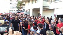 RCT-Stade Français: l'arrivée des Toulonnais à Mayol