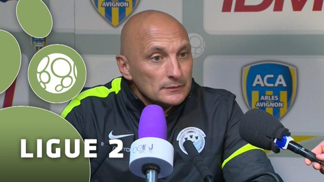 Conférence de presse AC Arles Avignon - Tours FC (1-0) : Franck DUMAS (ACA) - Olivier PANTALONI (TOURS) - 2014/2015