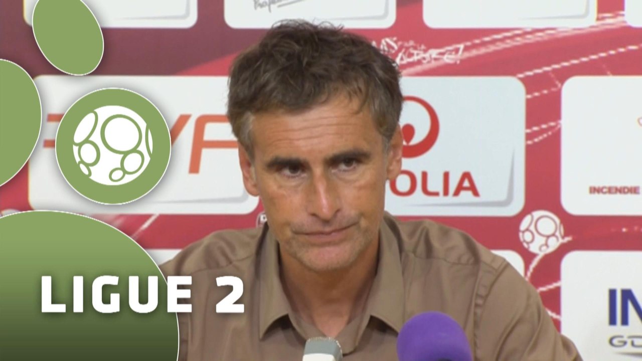 Conférence de presse Dijon FCO - Chamois Niortais (1-0) : Olivier DALL'OGLIO (DFCO) - Régis BROUARD (NIORT) - 2014/2015