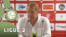 Conférence de presse Nîmes Olympique - Stade Brestois 29 (0-0) : José  PASQUALETTI (NIMES) - Alex  DUPONT (SB29) - 2014/2015