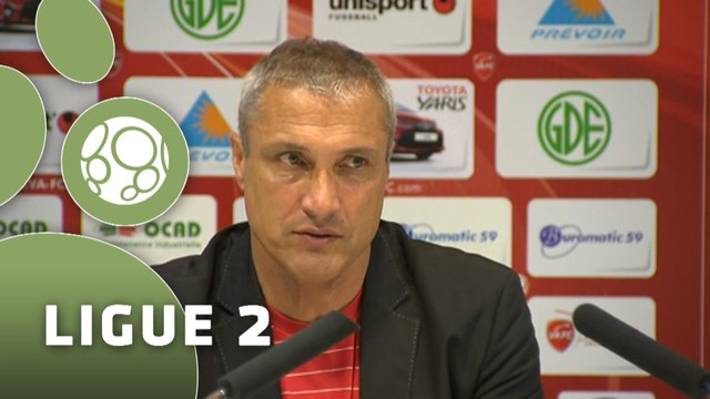 Conférence de presse Valenciennes FC - US Créteil-Lusitanos (1-1) : Bernard CASONI (VAFC) - Philippe HINSCHBERGER (USCL) - 2014/2015