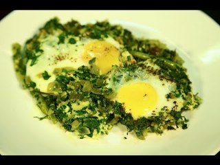 How To Cook Anda Methi Bhaaji ( Eggs And Fenugreek Preparation) By Archana