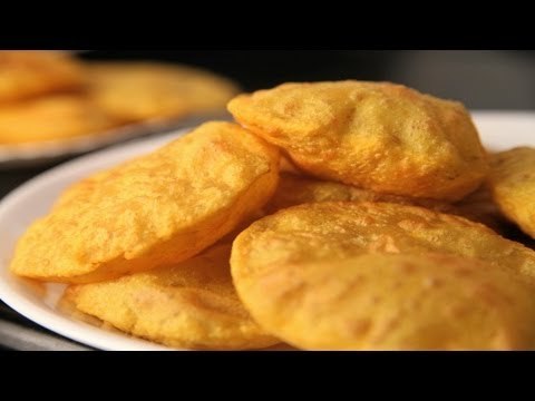 Home-Made Vade (Fluffy Fried Rice Puffs/Puris) By Archana