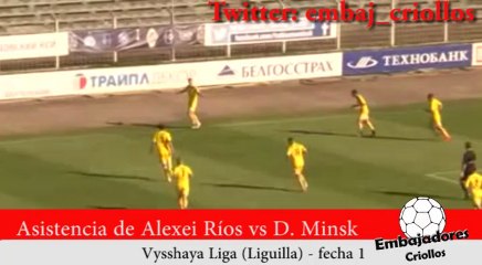 Asistencia de gol de Alexei Ríos vs Dinamo Minsk
